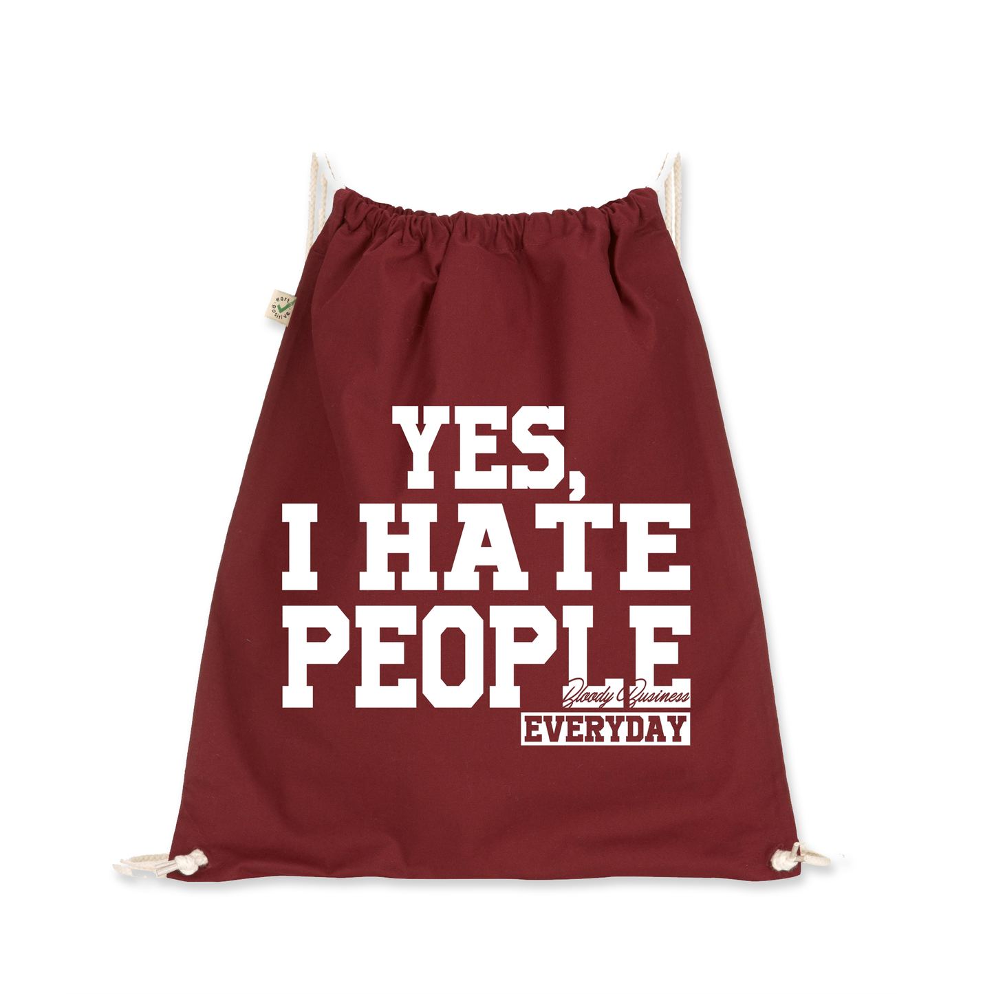 Gymbag Yes I Hate burgundy