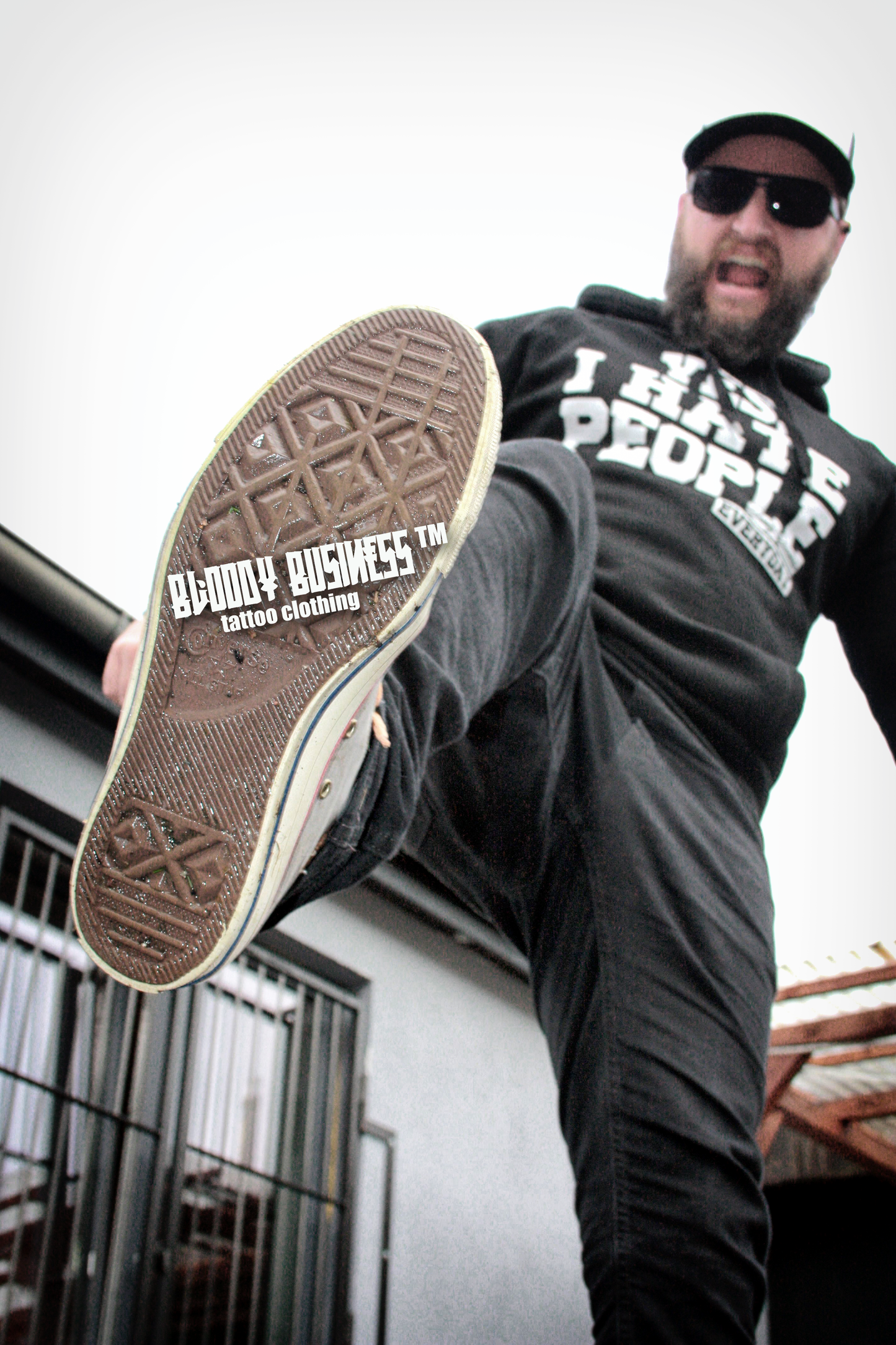 Yes I Hate People Hoodie schwarz